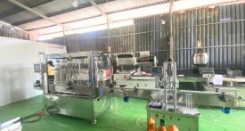 Dây chuyền chiết rót 4 vòi- siết nắp- dán nhãn chai  thumb