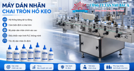 Máy dán nhãn chai tròn hồ keo thumb