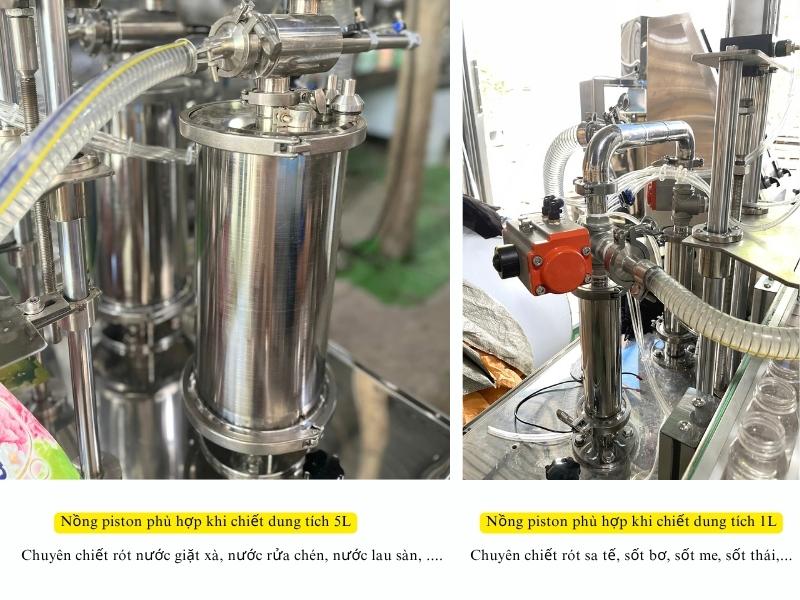 Mỗi máy chuyên cho 1 khoảng dung tích