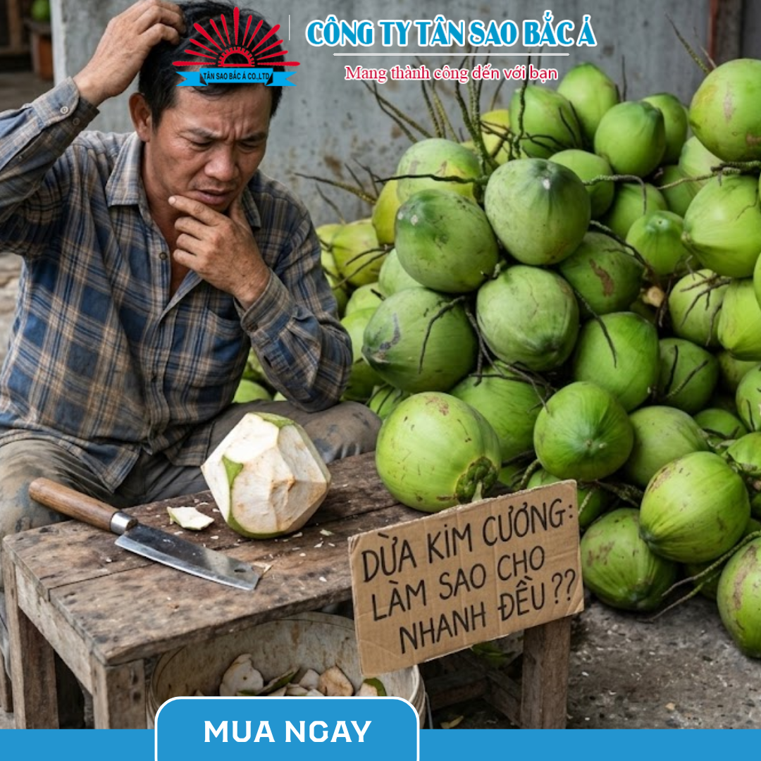 MÁY GỌT VỎ DỪA KIM CƯƠNG