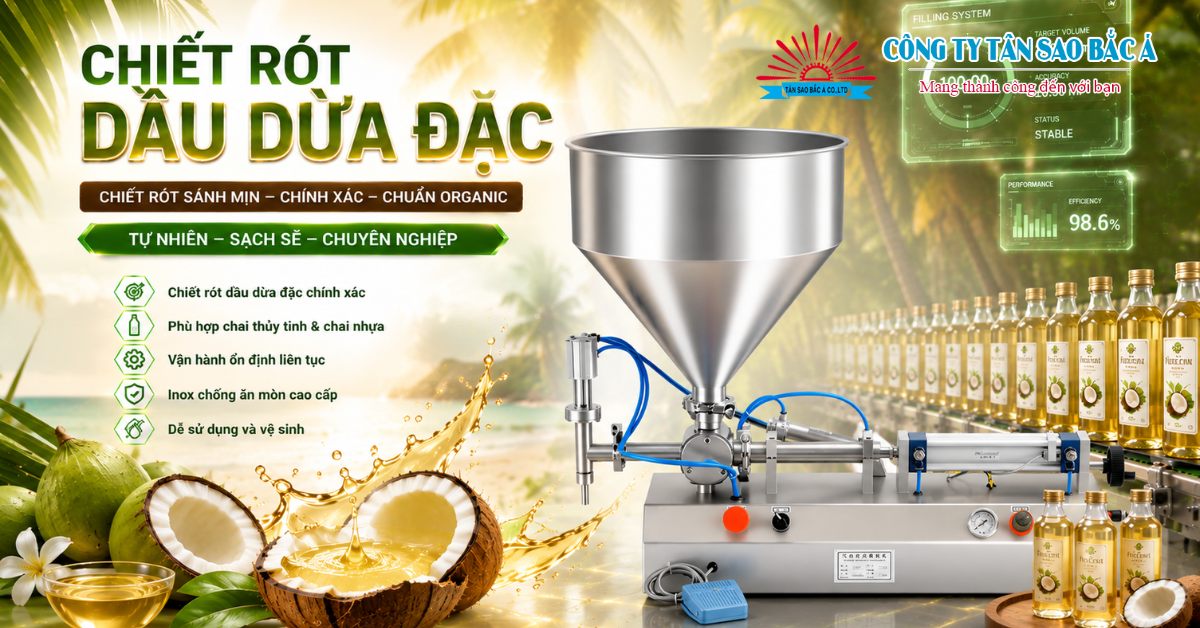 chiết rót dầu dừa đặc sệt