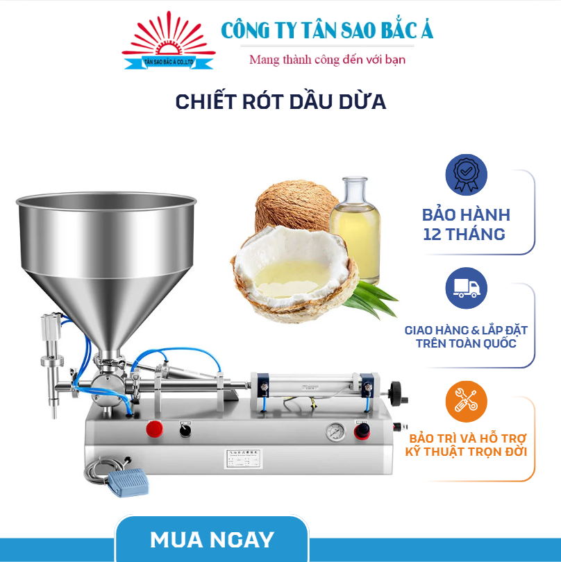 chiết rót dầu dừa đặc sệt