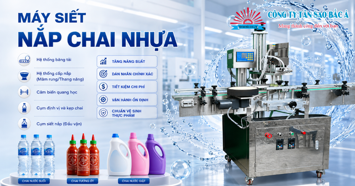 máy siết nắp chai nhựa