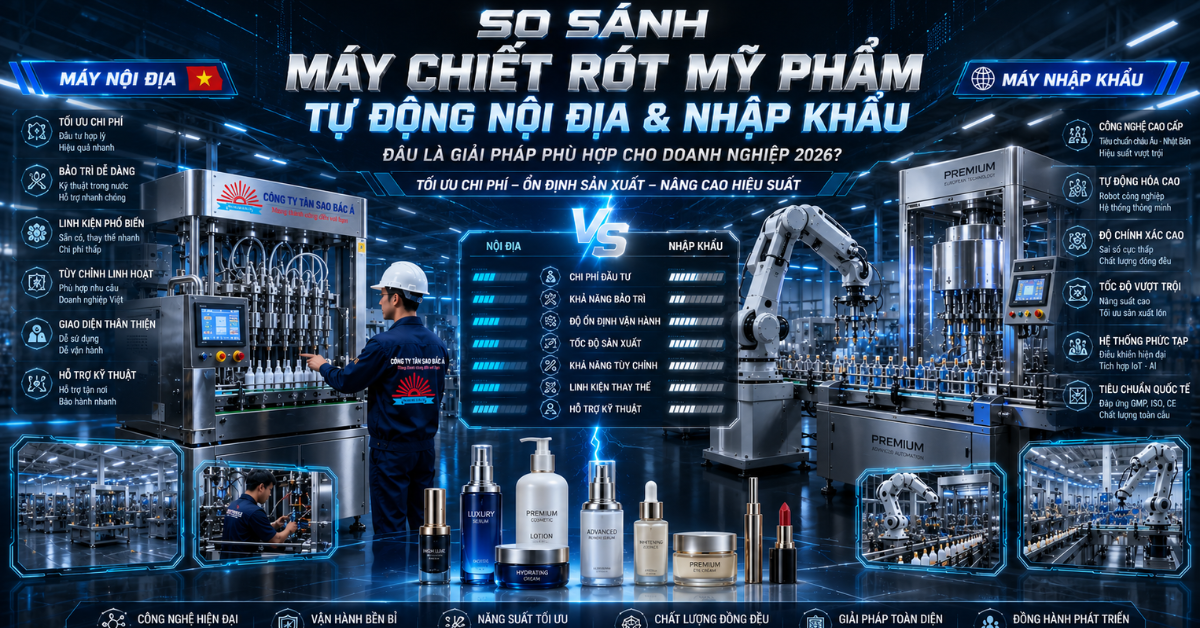 so sánh máy chiết rót mỹ phẫm
