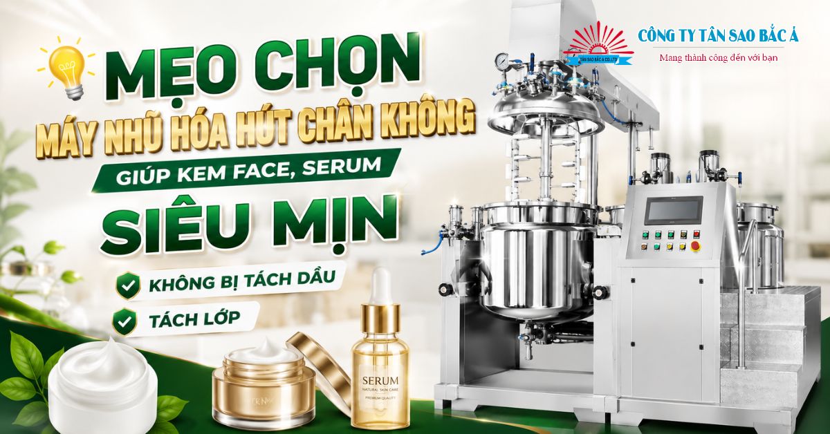 mẹo chọn máy nhũ hóa hút chân không