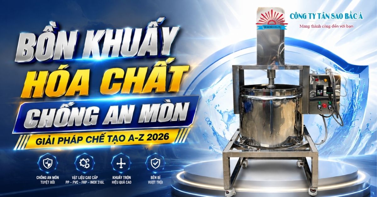 bồn khuấy hóa chất chống ăn mòn