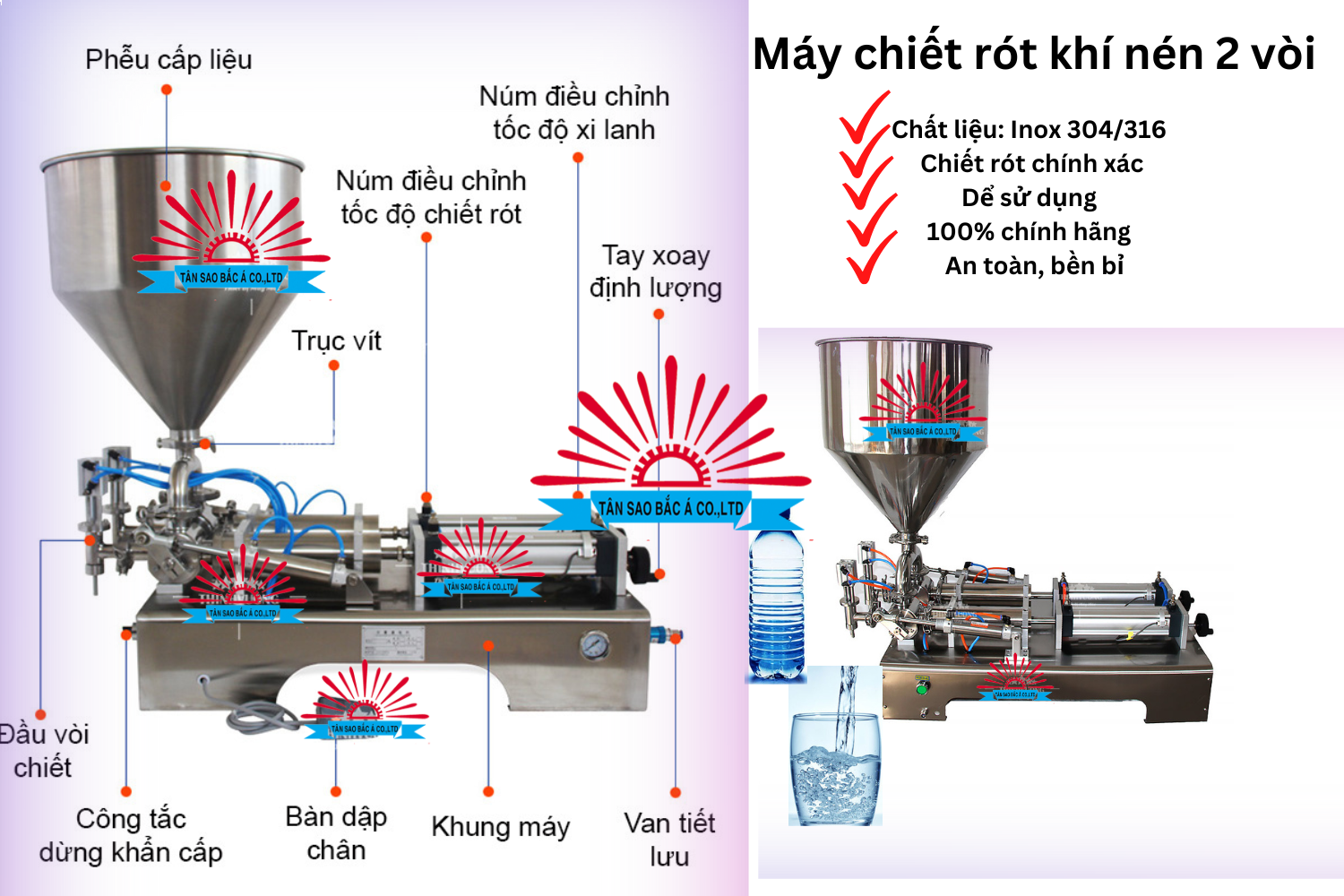 MÁY CHIẾT RÓT KHÍ NÉN