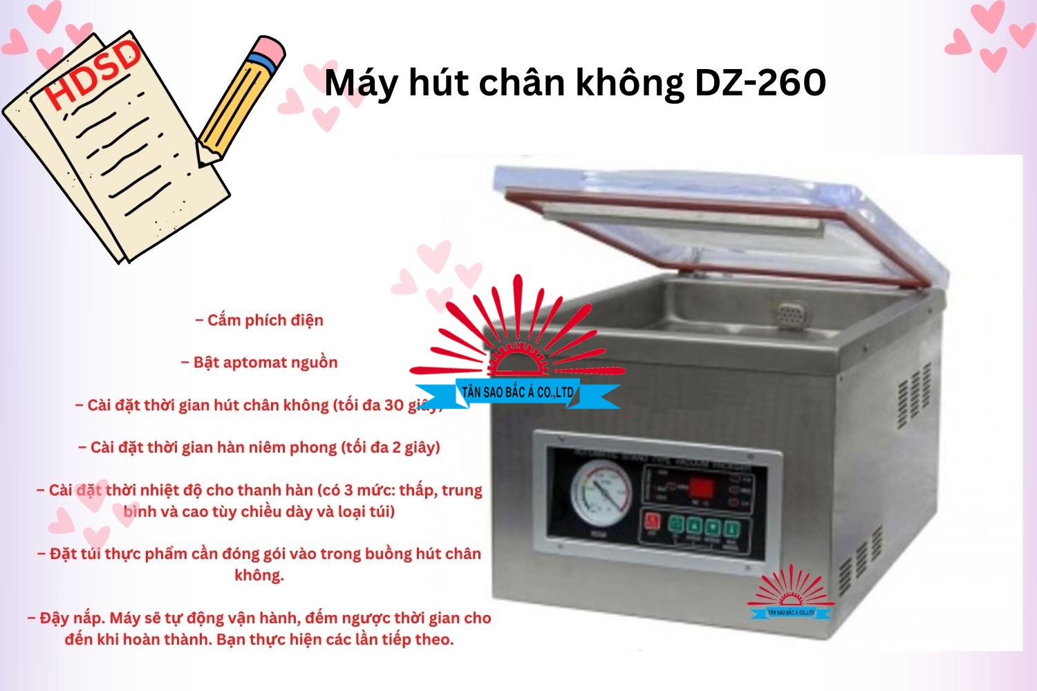 MÁY HÚT CHÂN KHÔNG DZ-260