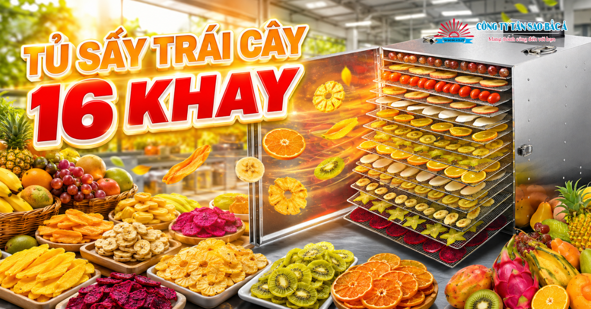 TỦ SẤY TRÁI CÂY 16 KHAY