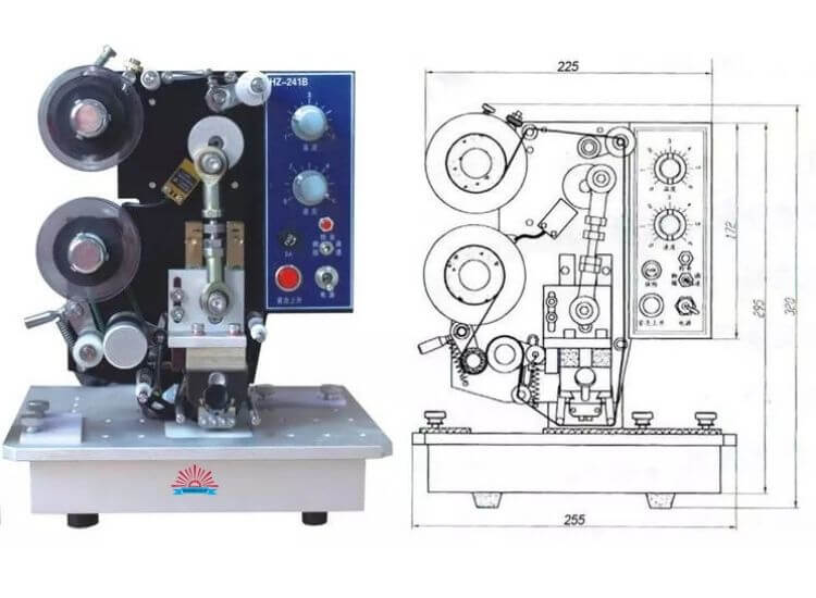 Máy in date bán tự động HP-241B