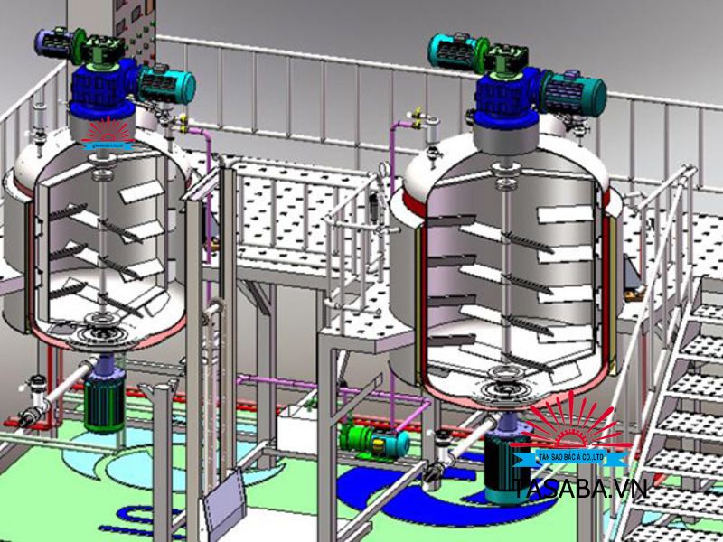 máy khuấy trộn nhũ hóa chân không (3)