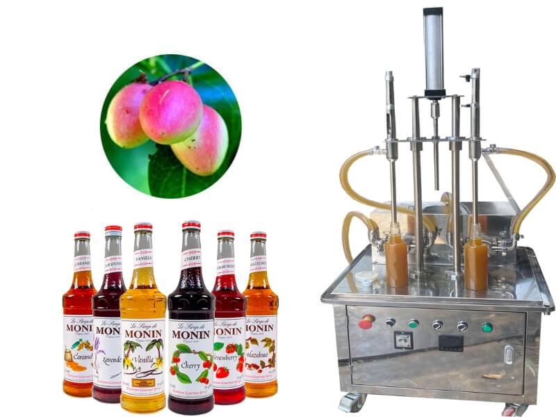 máy chiết rót 2 vòi bơm bánh răng