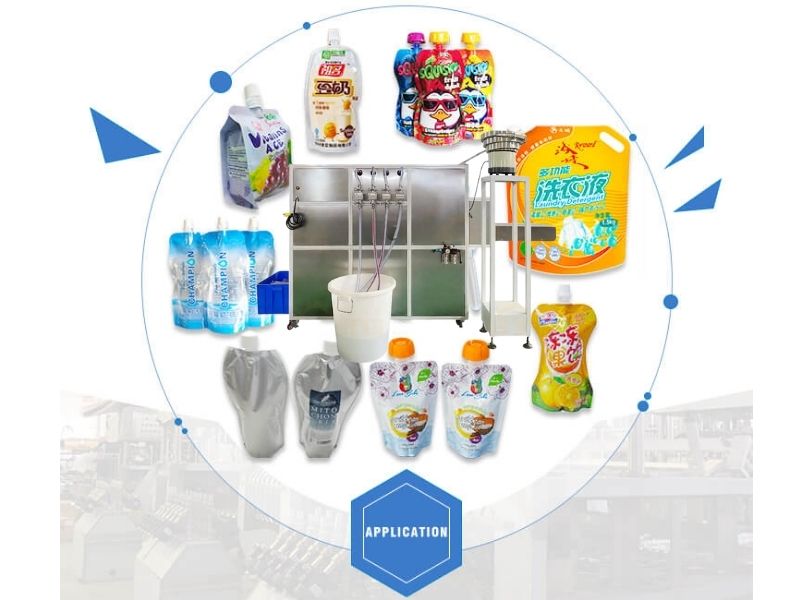 Máy chiết rót túi nước giặt 4 vòi tự động