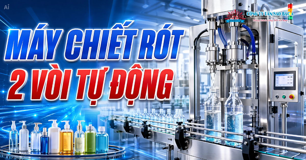 Máy chiết rót 2 vòi tự động