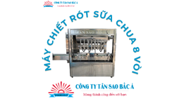 Máy Chiết Rót Sữa Chua 8 Vòi Tự Động
