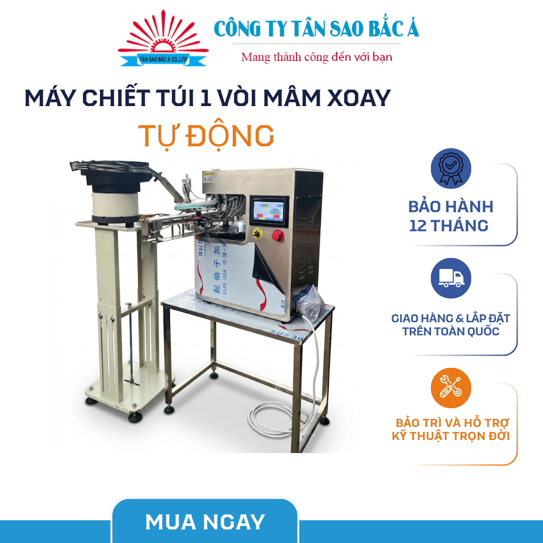 Máy Chiết Nước Giặt 1 Vòi Mâm Xoay Tự Động