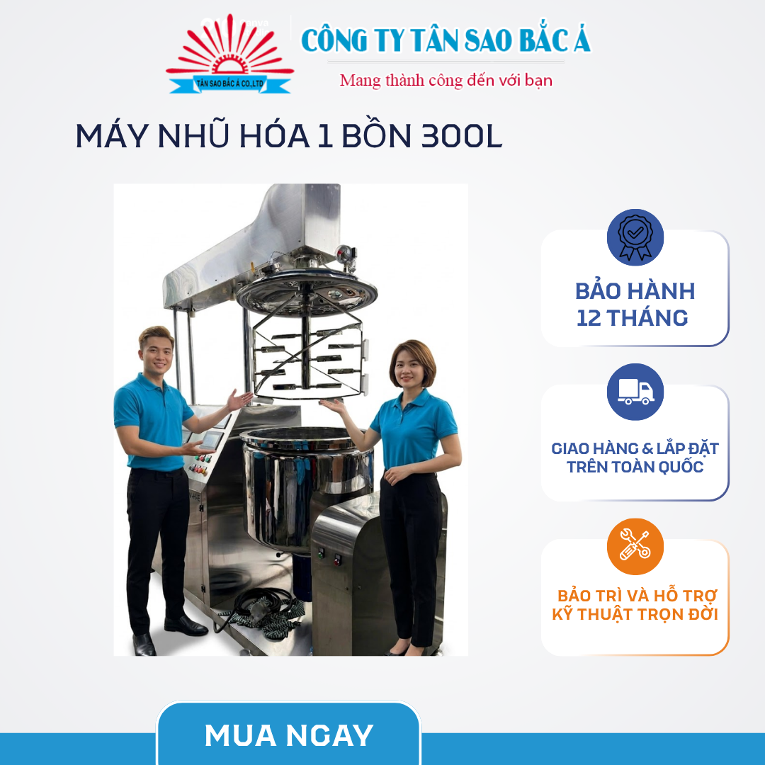 máy nhũ hóa 1 bồn 300L