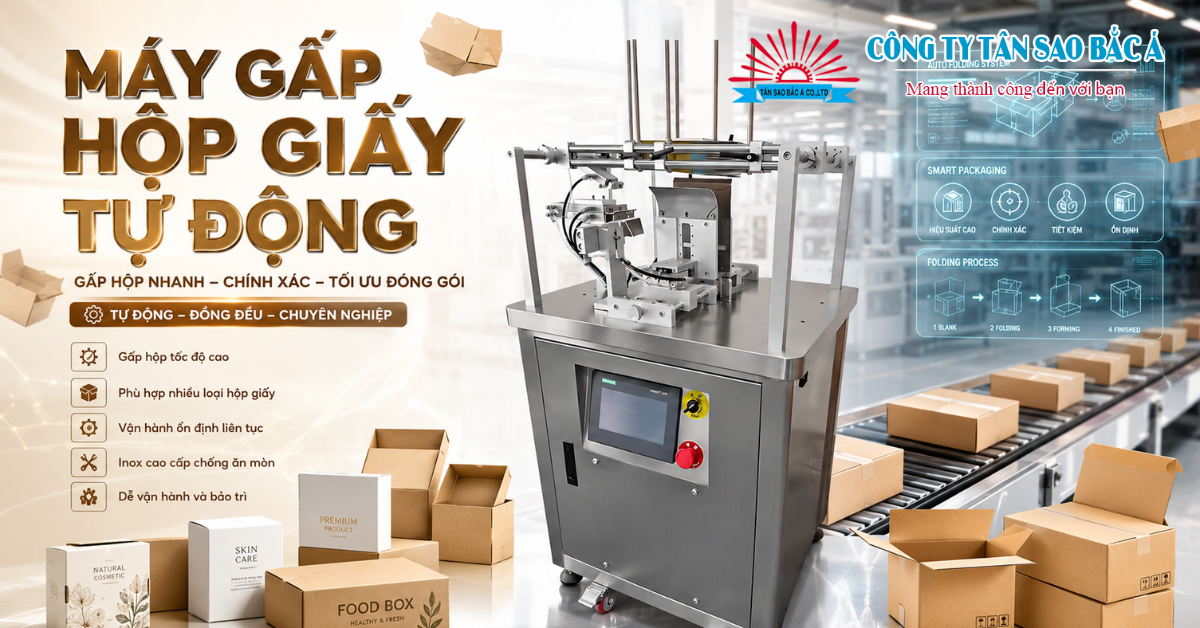 máy gấp hộp giấy tự động