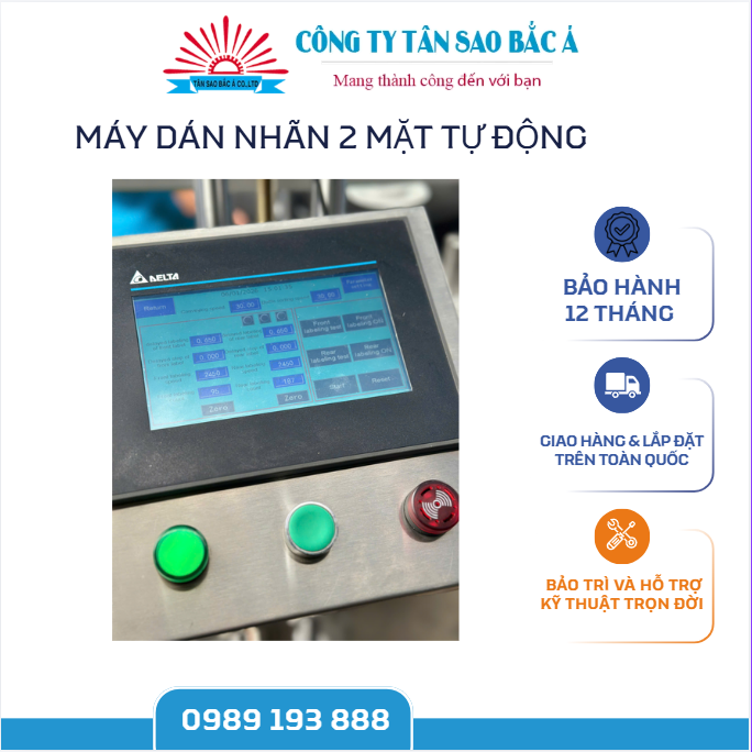 máy dán nhãn 2 mặt tự động