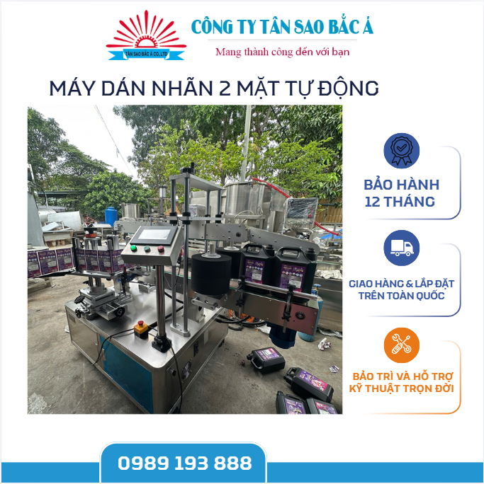 máy dán nhãn 2 mặt tự động