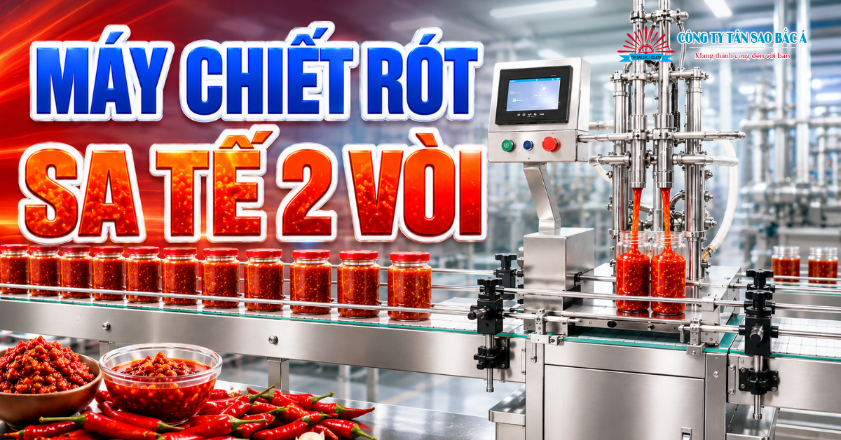 máy chiết rót sa tế 2 vòi