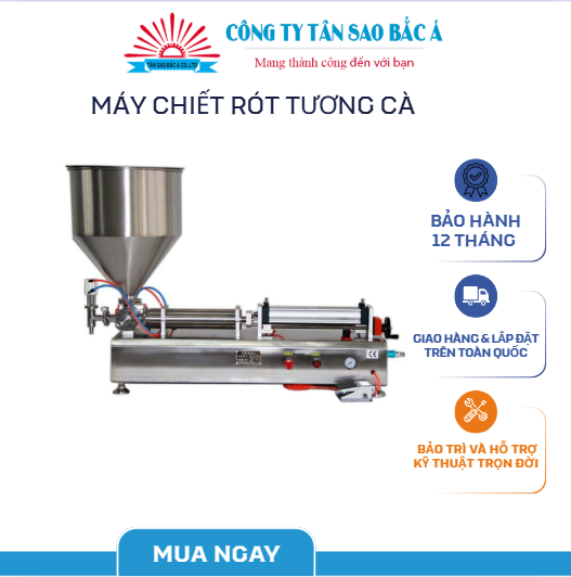Máy chiết rót tương cà