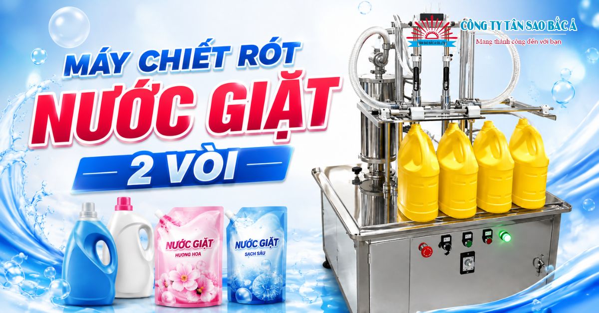 máy chiết nước giặt 2 vòi