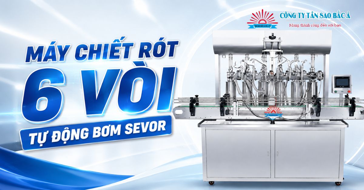 máy chiết rót 6 vòi tự động