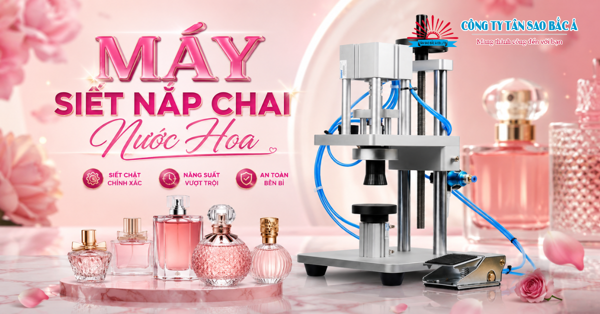 máy siết nắp chai nước hoa