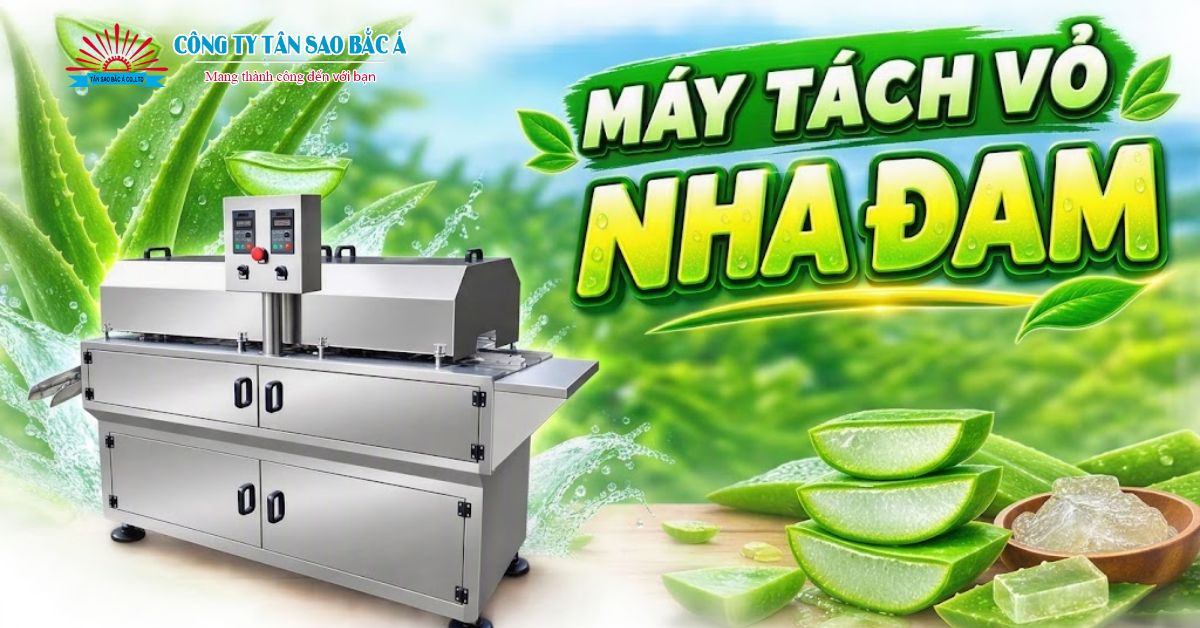 Máy Tách Vỏ Nha Đam Tự Động Máy Tách Vỏ Nha Đam Tự Động